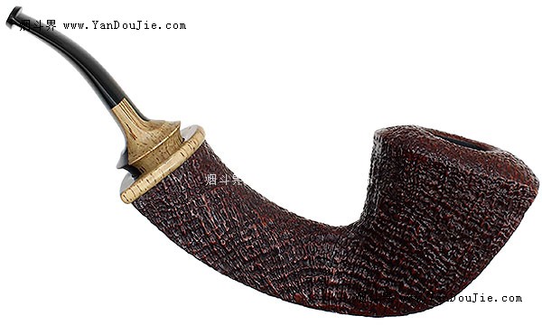 Sandblasted Bent Dublin with Cocobolo (Friar) (A16) (05)烟斗图