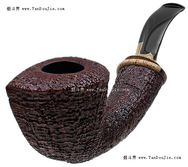Sandblasted Bent Dublin with Cocobolo (Friar) (A16) (05)烟斗图