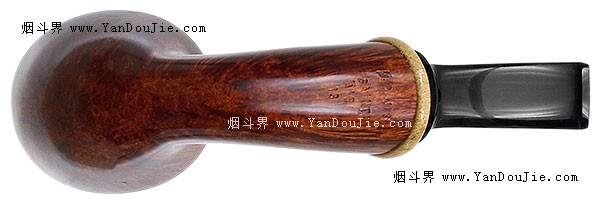 Smooth Bent Dublin with Stellar's Sea Cow Bone (Saint) (A16)烟斗图