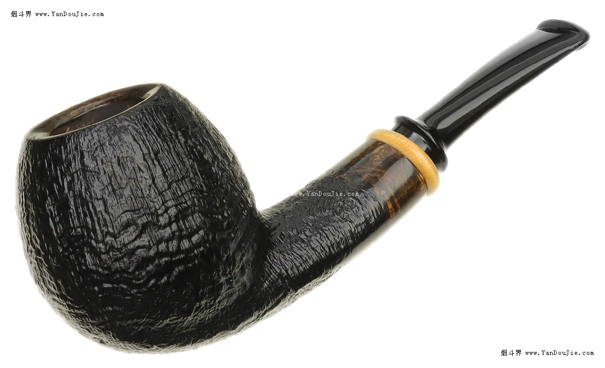40th Anniversary Sandblasted Bent Apple with Boxwood (7/40)烟斗图