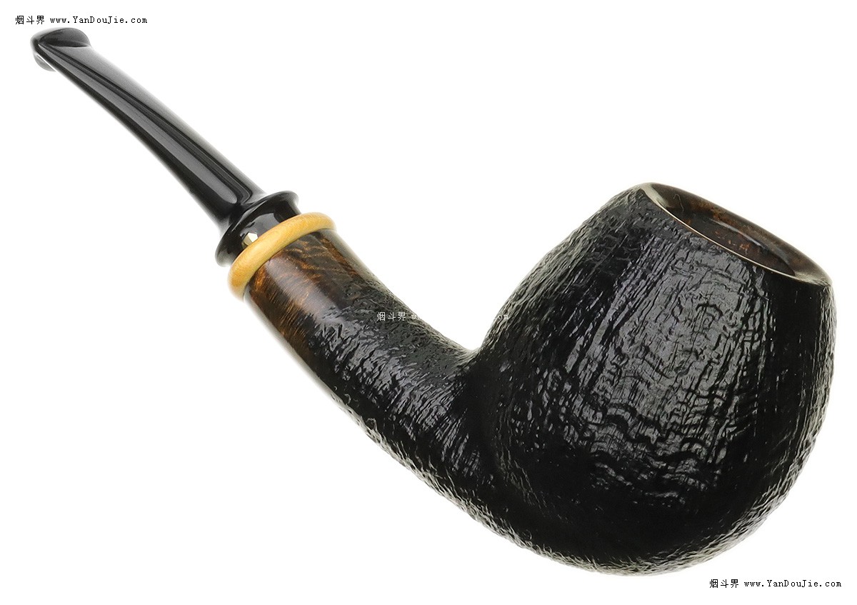 40th Anniversary Sandblasted Bent Apple with Boxwood (7/40)烟斗图