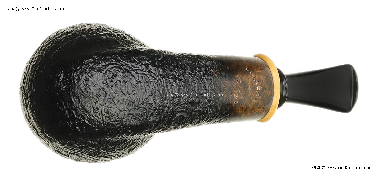 40th Anniversary Sandblasted Bent Apple with Boxwood (7/40)烟斗图